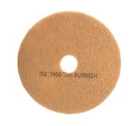 3M Tan Burnish Pad 3400 Lot de 5 tampons de soin pour sol 68,6 cm