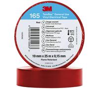 3M Temflex™ 165 165RD6E Ruban isolant Temflex™ 165 rouge (L x l) 25 m x 19 mm