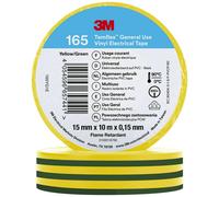 3M Temflex™ 165 165YG1E Ruban isolant Temflex™ 165 jaune (L x l) 10 m x 15 mm