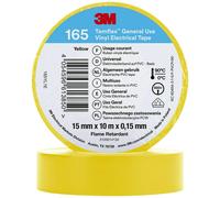 3M Temflex™ 165 165YL1E Ruban isolant Temflex™ 165 jaune (L x l) 10 m x 15 mm