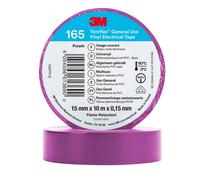 3M Temflex 165 Vinyle ruban électrique isolant, Purple, 15 mm x 10 m, 0,15 mm x100 morceau