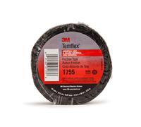 3M Temflex 1755 Bande en coton tissé, noir, 19 mm x 18.3 m, 0.33 mm x20 morceau