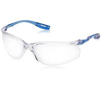 3M Tora (CCS) - Lunettes de sécurité incolores en polycarbonate sans monture avec branches bleues - Anti-buée, anti-rayures et anti-UV - 1 pièce
