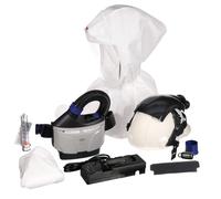 3M TR-315E+ Kit de démarrage Versaflo comprenant TR-302E, accessoires et cagoule légère 3M Versaflo Premium Cagoule de rechange S-607 avec protection intérieure du cou et des épaules, y compris casque