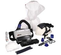 3M TR-619+ Kit de démarrage Versaflo comprenant TR-602E, accessoires et 3M Versaflo Cagoule légère premium Cagoule de rechange S-607 avec protection intérieure du cou et des épaules, y compris casque 