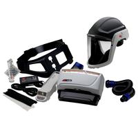3M TR-619+ Kit de démarrage Versaflo comprenant TR-602E, accessoires et casque de protection 3M Versaflo M307 avec joint facial difficilement inflammable et visière en polycarbonate, transparent x1 mo