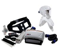 3M TR-619+ Kit de démarrage Versaflo, y compris TR-602E, accessoires et cagoule légère 3M Versaflo Premium S657 Kit de démarrage, y compris support de tête et bavette intérieure, matériau : Web 24 x1 