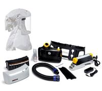 3M TR-819E IS Kit de démarrage Versaflo protection antidéflagrante y compris TR-802E, accessoires et cagoule légère à usage unique 3M Versaflo S533S avec support de tête intégré, blanc, matériau robus