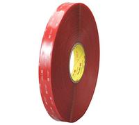 3M VHB Ruban 4905 F Mousse Adhésif Double Face Acrylique, Transparent (Ruban Rouge), 19 mm x 33 m, Paquet de 4