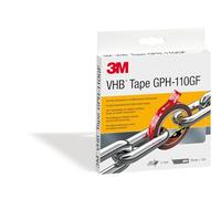 3M VHB Ruban Adhésif Mousse Double Face GPH110GF, Gris, 19 mm x 3 m, 1.1 mm | Résister aux Hautes Températures et Adhérer sur de Nombreux Matériaux (Métaux, le Polycarbonate et ABS), 1 Rouleau