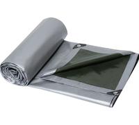 (3m x 5m) Bâche étanche PE Bâche de protection avec œillets Anti-UV Résistant à la déchirure Bâche camion Couverture multi-usage pour meubles de jardin Piscine Trampoline Voiture