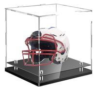 3MM Epaisse,Vitrine Acrylique, Vitrine Exposition Transparent, Casquette de Baseball Gants Casque de Football vitrine,Boîte d'affichage pour Lego (Base en Plastique Noir#, 40cm*30cm*35cm)