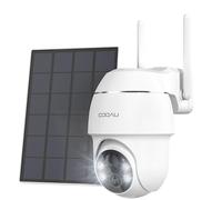 3MP Caméra de surveillance extérieure Batterie solaire Caméra IP WLAN surveillance extérieure avec compression vidéo H.265 | 4 Spotlight