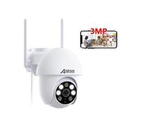 ANRAN Caméra de Surveillance extérieure sans fil 3MP Wifi 2.4Ghz,Camera batterie avec panneau solaire