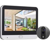 3MP Vidéo WiFi T�� sonnette pour appartement Peephole caméra 4,3 pouces écran Smart Life/Tuya App 1080p PIR détection de mouvement alarme bidirectionnelle audio