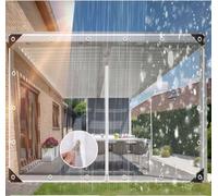 (3mx3m)Bâche transparente avec œillets Bâche de protection imperméable avec fermeture à glissière PVC claire Tarps imperméables Protection des plantes Bâche à usage général comme rideau de porte