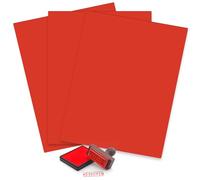 3pcs A4 Feuille De Timbre En Caoutchouc tampons en caoutchouc laser Tampon en Caoutchouc Laser Feuilles De Tampon En Caoutchouc Tampon Laser En Caoutchouc Feuille De Tampon, Pour Gravure Laser-Orange