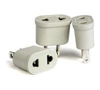 3PCS Adaptateur FR vers US Convertisseur Prise Europeénne vers Fiche Américaine