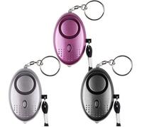 3PCS Alarme personnelle Alarme de sécurité personnelle forte de 130 dB avec alarme de sécurité durgence pour lampe de poche à
