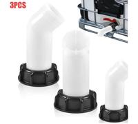3pcs Bec de Vidange avec Ecrou IBC 1000L 60mm Buse de Réservoir d'eau Raccord de Vanne Extension Buse de Tuyau Adaptateur IBC Rése
