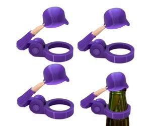 3pcs Bouchon de Bouteille de Bière Soldat Salut, Capsules de Bière Soldier Salutes Chapeaux Décoratifs pour Boire, Collection de Couvercles de Bières pour la Maison, les Pique-niques, les Fêtes