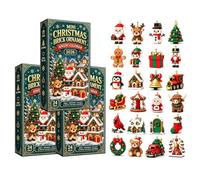 3PCS Calendrier de l'Avent 24 Jours Ornement Brique Noël Mini 2026 | Calendrier compte à rebours blocs construction avec anneaux, déco sapin Noël DIY, cadeau famille et amis