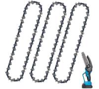 3pcs Chaînes de tronçonneuse- 3/8"" LP 33 maillons - Faible rebond - pour la coupe du bois et l’entretien forestier