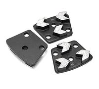3pcs Chaussures de Meulage de Diamant, 16# Noir Trapézoïdal Meuleuse de Diamant Chaussures de Meulage de Béton Outil de Coupe Ensemble de Disques