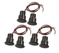3pcs de Porte en Fer Brun encastré Filaire de sécurité fenêtre capteur de Contact de Porte Alarme Interrupteur à Lames magnétique Aimant Proche-Circuit de Connexion, Aimant éloigné-Circuit de Coupure