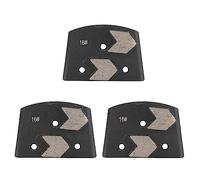 3Pcs Diamant De Meulage Chaussure, Noir Trapèze 2 Flèche Dents De Polissage Pad 16 Grit, Haute Efficacité De Meulage, Faible Bruit, Convient Pour Toutes Les Machines De Meulage