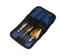3PCS Foret Fraise Meche Etage, 4-12/20/32mm Meche a etages Acier Rapide HSS, Triangle Conique Titane, Cone Cutter, Foret étagé à Tige Hex Pour Visseuse Percage sur Acier, Laiton, Bois, Plastique