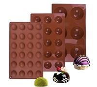 3pcs Forme Demi-Sphère Silicone, 6/15/24 Cavités, Grande Moulle à Dome, Pour Chocolat, Gâteaux, Pâtisserie, Mousse, Dômes Glacé