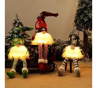 3pcs Gnome De Noel Lumineux, Decoration Noel Lumineuse, Lutin Farceur De Noel De Peluch, Deco Noel Lumineuse, SuéDois Faits à La Main De Pere Pour Decoration De Table Noel Et Noel Interieur Maison (B)