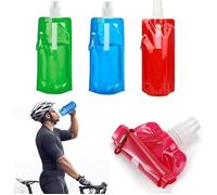 3PCS Gourde Souple Pour Sac D'hydratation De Course, Idéal pour Le Running, Vélo, Randonnée,Bouteille D'eau Pliable pour