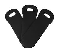 3Pcs Manchon de Protection pour Bouteille, Porte Bouteille Isotherme, Sac Fourre-Tout en Néoprène, Housse de Protection de Bouteille de Vin pour les Boissons de Bouteilles de Bière de Vin - Noir