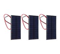 3PCS Mini Panneau Solaire DC 6V 1W Panneau Solaire en Silicium Polycricon Panneau Snow Proof avec Câble de 30 Cm pour le Chargeur de Téléphonie Cellulaire Solaire Lautres de