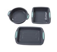 3PCS Moules à Gâteaux en Silicone Antiadhésifs Cuisson Gâteau Moule à Pain Résistant à la Chaleur Passe au Four Outils de Cuisson pour Les Amateurs de Pâtisserie de Cuisine à
