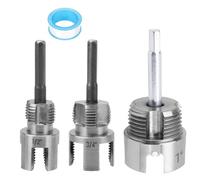 3pcs Outils Filetage Tuyaux, Coupe-Filetage Interne et Externe Intégré à Double Fonction pour Tubes PVC/Plastique 1/2, 3/4 et 1 Pouce avec Courroie de Matières Premières pour Perceuses Électriques