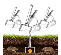 3PCS Piege a Rat, Piege a Taupe avec Chaîne, Capture Double Face Anti Taupe | Attrape Souris, Piège à Campagnols, Efficace et Réutilisable, Double Entrée, Métal Galvanisé, pour Jardin et Pelouse