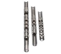 3Pcs Rail de rangement pour douilles, Étagère porte-outils en acier inoxydable à 8 positions 1/4in 3/8in 1/2in