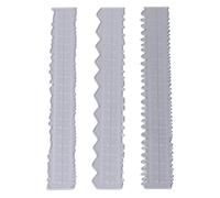 3pcs Règle de Bord Irrégulier Bricolage Faisant de L'acier au Carbone Gaufrage Créatif Règle de Déchirure de Papier pour des Projets Faits à la Main pour L'école Bureau Dessin
