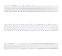 3pcs Règles Déchirure Papier Métal, 3 Tailles Coupe-Papier Acier Carbone Règle Papier à Bords Rugueux Règle Bords Irréguliers Outils Coupe Papier pour Papier Aquarelle Papier Jet d'Encre