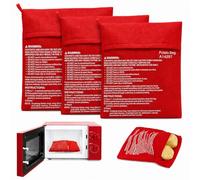3Pcs Sac Cuisson Pomme,Terre Micro Ondes Cuit Pomme,Sac Pomme de Terre,Sac de Cuisson de Pommes,Terre au Micro-Ondes,Lavable et Réutilisable Sac de Cuisson Micro - Ondes