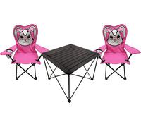 3pcs Set de meubles de camping pour enfants Outdoor Chaise de camping Chaise de pêcheur Table