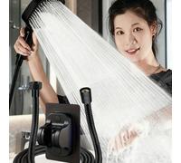 3pcs/Set Pomme de douche carrée à haute pression avec filtre, pomme de douche de massage en plastique montée au mur, pomme de douche de pluie économe en eau, 3 modes et réglages de bouton de buse régl