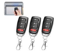 3Pcs Télécommande Universelle Portail 433 MHz Duplicateur sans Fil à 4 Boutons Telecommande Copieus pour Porte de Garage, Portée de 50m, Compatible avec 2260, 2262, PT2264, 5326, 2240,1527