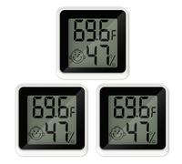 3PCS Thermomètre hygromètre numérique, Moniteur d'humidité de thermomètre d'intérieur, Mini Station météo, ℃/℉, écran LCD