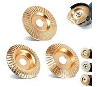 3PCS Wood Carving Disc,4inch Angle Grinder Attachments Wood Shaping Disc High Carbon Steel Stump Grinder Wheel,Carving and Sanding Tool for Angle Grinder - Abrasive Discs for Polishing (Mix)