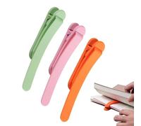 3pièces Marque-pages Automatiques En Silicone, Clip De Marque-page Intelligent En Silicone, Clip De Marqueur De Livre, Accessoires De Livre, Marqueur De Page Pour Livres De Cuisine,magazines,documents