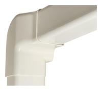 3S SuperSamaStore Angle vertical gauche pour canal 80 x 60 mm en PVC blanc RAL 9001, raccord de passage mural pour climatiseurs mono/double Split - Lot de 4 pièces